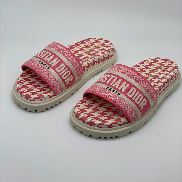 Dior Pink and Cream Sandals - Picture 1 of 15